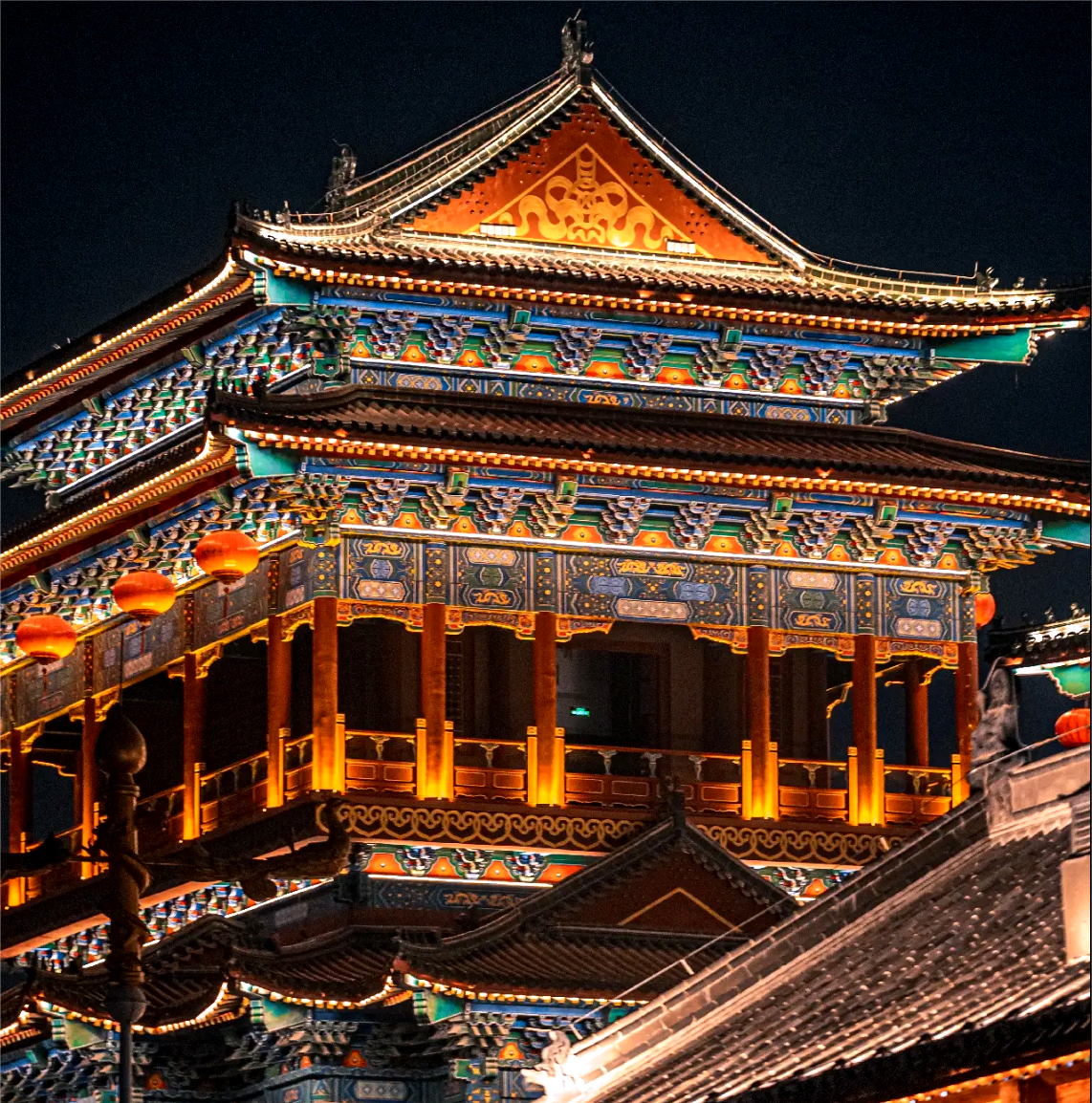 光與古建融合